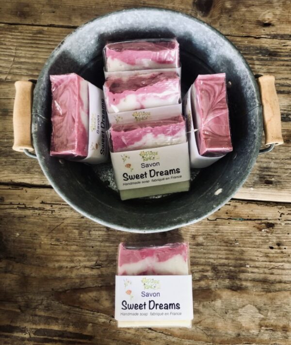Hot process soap and Cold process soap - Sweet Dreams with camomile and rose is cold process